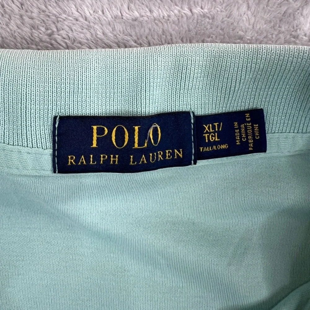 Polo Ralph Lauren Classic Jersey Polo XLT Mint Green Men Tall Short Sleeve Pony